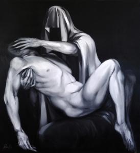 Kolakowska Ewelina_Title 01_171523181911495, mixed technique (oil, pencil), canvas, 140x130 cm, 2022