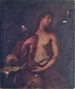 Maria Magdalena pokutująca, I poł. XVII w., kolekcja prywatna, obraz przed konserwacją