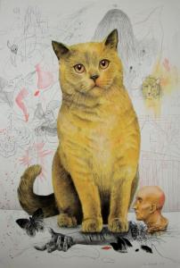 Dyzio marzyciel, rysunek, pastel, 70-100 cm, 2019 r.